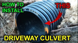 How To Install a 12" Driveway Culvert in 20 Minutes