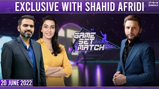 Game Set Match with Sawera Pasha - Exclusive talk with Shahid Afridi - SAMAA TV - 20 June 2022