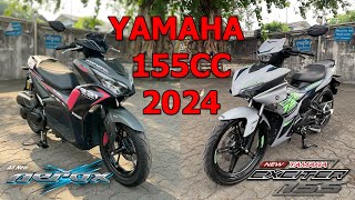 YAMAHA 155ซีซี ปี 2024 Aerox หรือ Exciter ระหว่างรถออโต้กับรถเกียร์6สปีด แบบไหนที่ถูกจริตคุณที่สุด