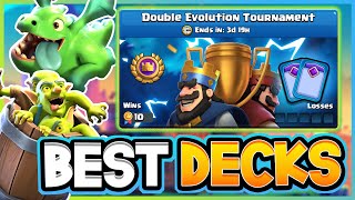 Top 5 BEST DECKS for the Double Evolution Global Tournament!