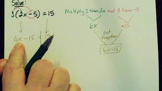 6-2 Solve Equations Using Distributive Property #1 (A.5A)