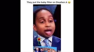 Stephen A. Smith with baby filter