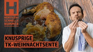 Schnelles Knusprige Weihnachtsente mit Füllung Rezept von Steffen Henssler