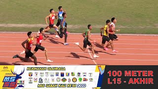 100 Meter L15 AKHIR | MSS Sabah Kali Ke-55, Keningau, Sabah - 2023