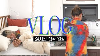 SUB)자취생의 24시간 집콕 브이로그vlog🌻 집안일, 인테리어, 야채곱창···🌵