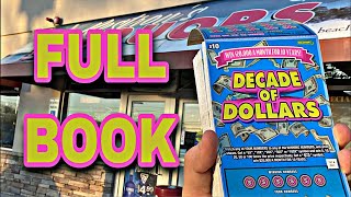 FULL BOOK $10 Decade of Dollars | Mass Lottery Live Scratch