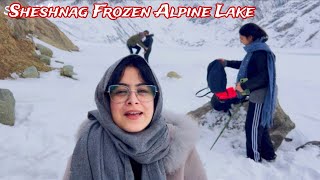 Beautiful Sheshnag Frozen Lake KashmirJ\u0026K India.#adventure #suranvalley #trekking #traveling #nature