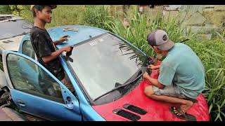 GANTI kaca depan Peugeot 206