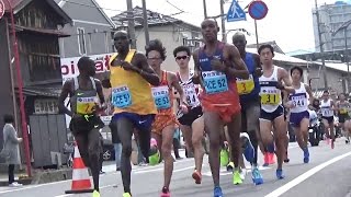 2017 びわ湖毎日マラソン 19km地点 全選手通過