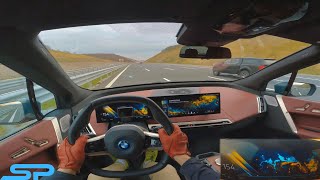 2024 BMW iX 50 xDRIVE - Autobahn POV Test Drive I 4K