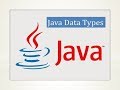 DataTypes In Java - Session - 1