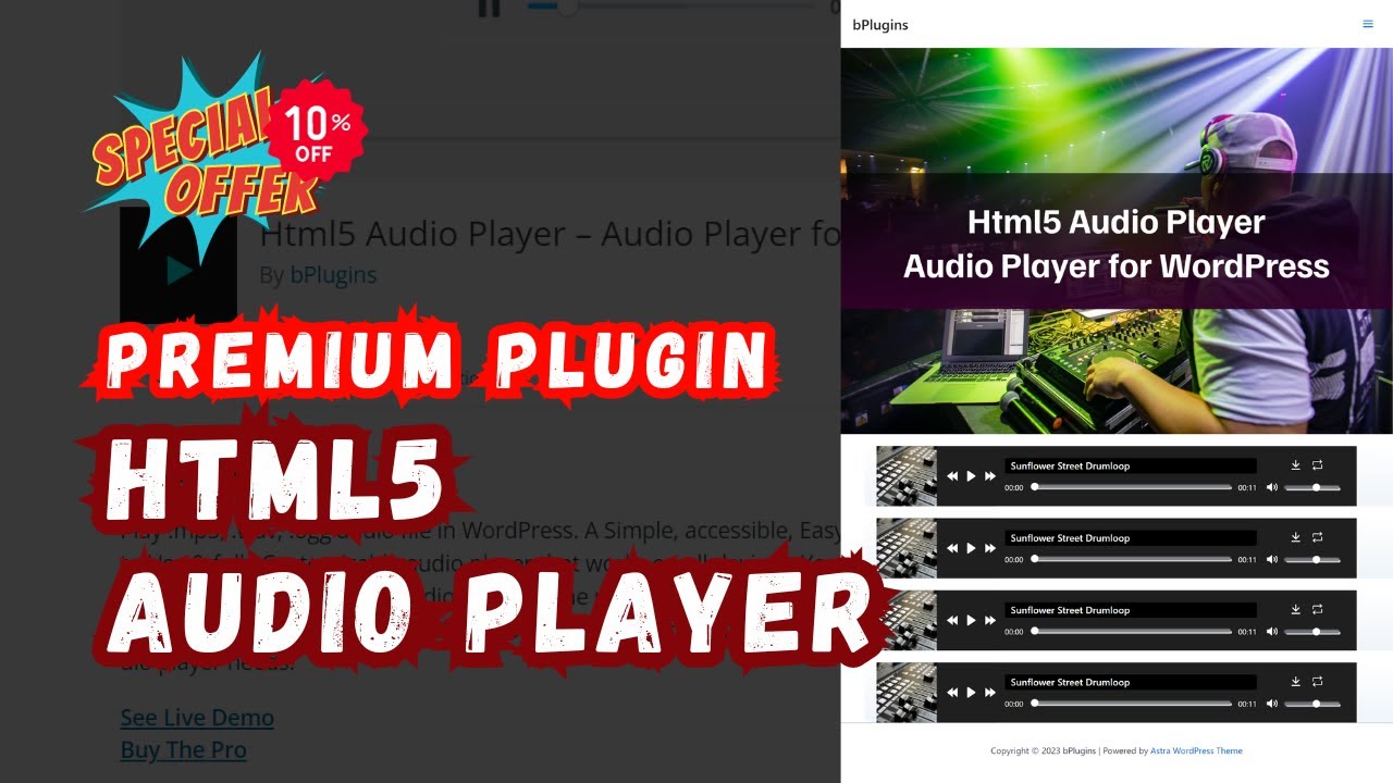 Html5 Audio Player In Wordpress Wordpress Best Audio Player Plugin