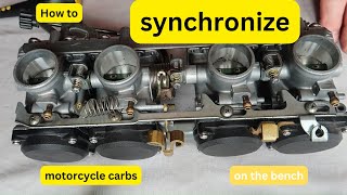 How to bench synchronize a set of motorcycle carbs/ #Motorcycle Restoration | Restoration Biker