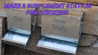 DIY: How to Build a Grit and Oyster Shell Feed Station for Chickens