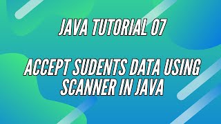 Accept Students Data Using scanner In Java...
