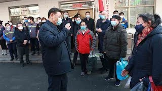 President Xi Jinping inspects areas combating coronavirus in Beijing