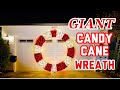 GIANT CANDY CANE WREATH TUTORIAL