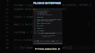 Python Animation Tutorial | Neon Bouncing Ball with Pygame | Python Visuals Day 1