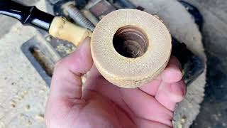 满钉大竹斗的制作过程 How to make a big tobacco pipe from bamboo by handmade.