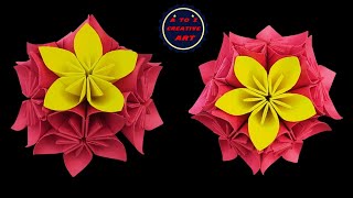 DIY How To Make Paper Flower Wreath | Paper Flower Wreath Tutorial | Origami Paper Flower
