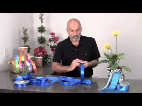How to tie a floral bow for a potted plant How to tie a floral bow for a potted plant