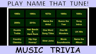 Name That Tune Music Trivia Game #37