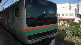 E231系1000番台宮ヤマU533編成（機器更新車）　湘南新宿ライン横須賀線直通普通逗子行き　白岡駅発車