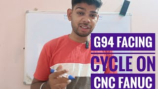 G94 facing cycle on cnc fanuc #cnc #cncprogramming