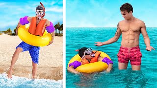 ¡Tipos de personas en la playa!