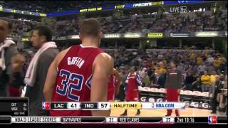 David West Ejected for Elbowing Blake Griffin, January 18, 2014