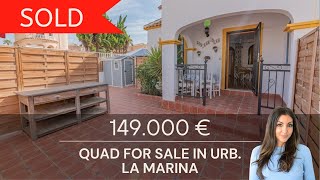 SOLD!! Quad Villa for sale in La Marina - Properties for sale in Costa Blanca - Ref. 5501