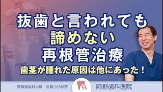 抜歯と言われても諦めない、再根管治療　〜歯茎が腫れた原因は他にあったケース〜