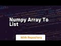 numpy array to list