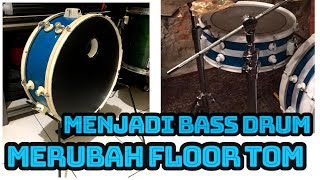 Cara Membuat Bass Drum mini Dari Floor tom 16