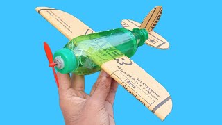 How To Make A Flaying Airplane || Using Cardboard DC Motor And Coke Bottle