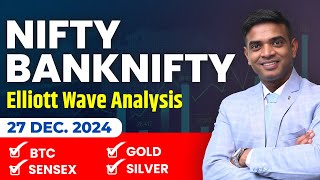 Tomorrow’s Market Prediction: Sensex, Nifty, Bank nifty, Gold \u0026 Bitcoin Elliott Wave Analysis