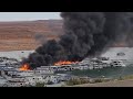 Multiple house boats fully engulfed in flames at Lake Powell marina part 2