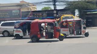 #Men Sokhom City Streets,#ផ្លូវផ្សារទួលពង្ររទៅស្ពានស្ទឹងមានជ័យ,#Toul Pong R to Stung Meanchey Bridge