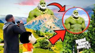 GTA V: Shinchan Doraemon Franklin ESCAPE from Granny Hulk Father! GTA 5 in Telugu