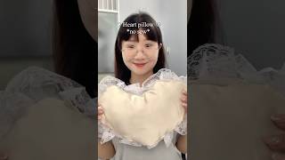 DIY heart pillow *no sew* #heart #pillow #cute #girl #diy #aesthetic #sewing