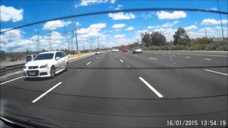 Speeding ute Western Ring Road with a twist