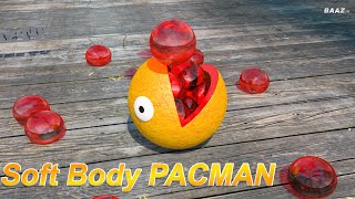 Realistic Pac Man Eats 😋 Softbody Jelly Balls - Satisfying Pacman 3D Animation Test.
