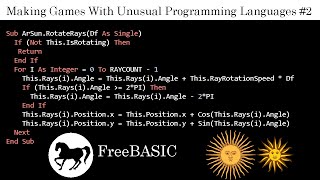 Making a game in FreeBASIC - Games with Unusual Programming Languages #2