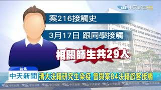 20200325中天新聞　清大法籍研究生傳確診！染疫接觸29人