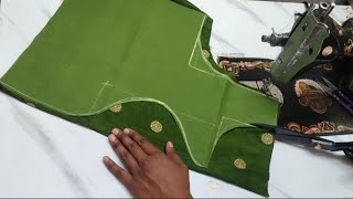 Boat neck blouse design//Blouse design// back neck blouse cutting and stitching blouse design