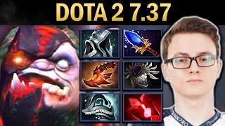 Pudge Gameplay Miracle with Blademail and Aghanims - Dota 7.37