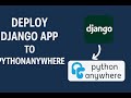 Deploy django app to pythonanywhere (production) +18