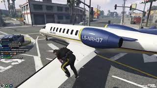 Officer CornWood Steals a plane and does a fly by shooting GTA 5 RP NOPIXEL 3.0