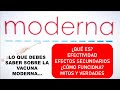 🔴 VACUNA MODERNA CONTRA COVID-19: Eficacia, efectos secundarios, cómo funciona, mitos y verdades