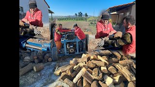 Handmade tree trunk cutting machine..! Χειροποίητο μηχάνημα κοπής κορμών..!